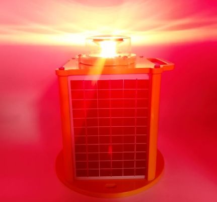 Low Intensity 32.5cd Red Solar Powered Obstruction Light